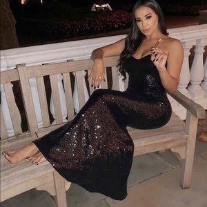 Gown black dress... prom,